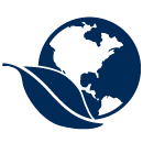globe with leaf icon