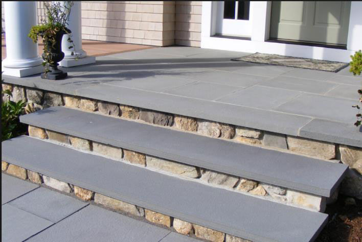 Mountain Blue Treads on a patio